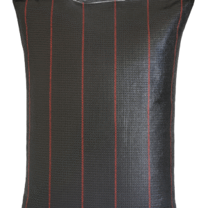 SACO C NEGRO CON RAYAS ROJAS C.B